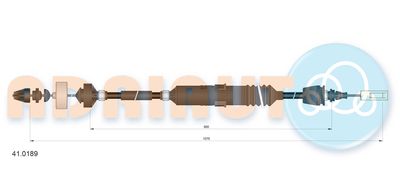 въжен механизъм, задействане на съединителя ADRIAUTO 41.0189