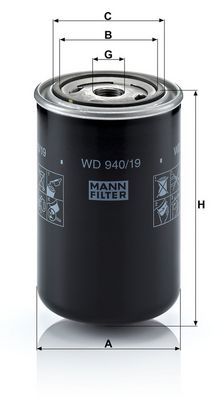 Oliefilter (geschroefd) past: BOGE 15, 40-2, 29-2, 40 MAHLE COMPRESSORS MSK-I 04-07