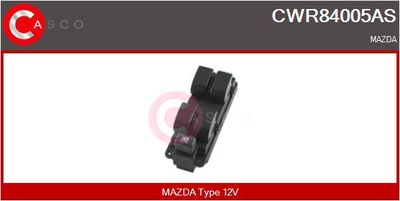 Выключатель, стеклолодъемник CASCO CWR84005AS для MAZDA 3