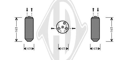 Осушитель, кондиционер DIEDERICHS DCT1122 для HONDA LOGO