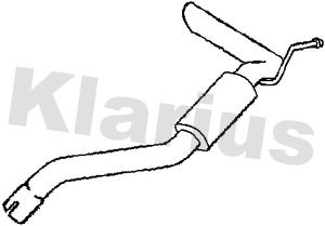 Глушитель выхлопных газов конечный KLARIUS 150511 для NISSAN PATHFINDER