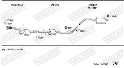 SISTEM DE ESAPAMENT WALKER REK016205D