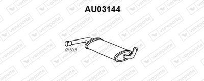 VENEPORTE AU03144 Глушитель выхлопных газов  для AUDI A6 (Ауди А6)