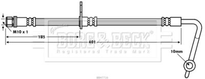 Brake Hose Borg & Beck BBH7716