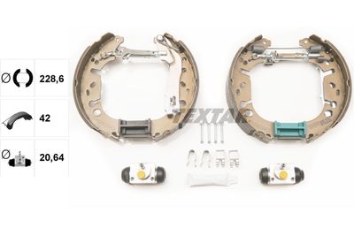 TEXTAR 84065400 Ремкомплект барабанных колодок  для FIAT LINEA (Фиат Линеа)