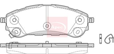 APEC Brake Pad Set, disc brake PAD2342