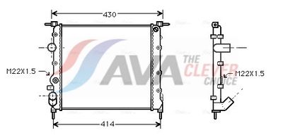 радиатор, охлаждане на двигателя AVA Clever Choice RT2260