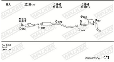 ABGASANLAGE WALKER CIK005595CA