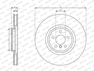 BREMSSCHEIBE FERODO DDF3025LC1 2