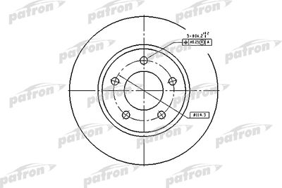 Тормозной диск PATRON PBD53004 для CHRYSLER VOYAGER