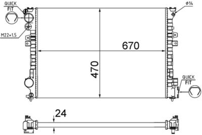 Radiateur - CR587001S - MAHLE