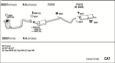 Układ wydechowy WALKER CIK027579B