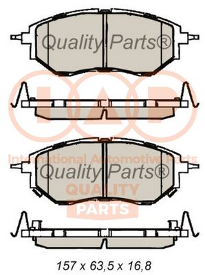Комплект тормозных колодок, дисковый тормоз IAP QUALITY PARTS 704-15035 для SUBARU LEGACY