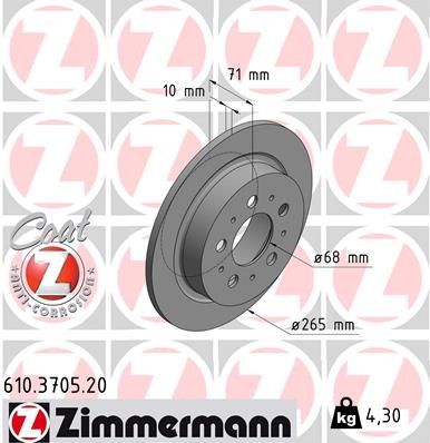 Brake Disc 610.3705.20