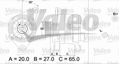 VALEO 437196 Генератор  для RENAULT MEGANE (Рено Мегане)