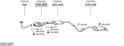 Układ wydechowy BOSAL SYS11971