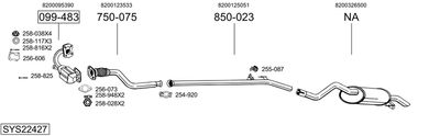 ABGASANLAGE BOSAL SYS22427