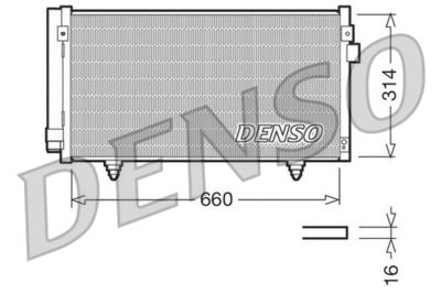 Конденсатор, кондиционер DENSO DCN36003 для SUBARU FORESTER