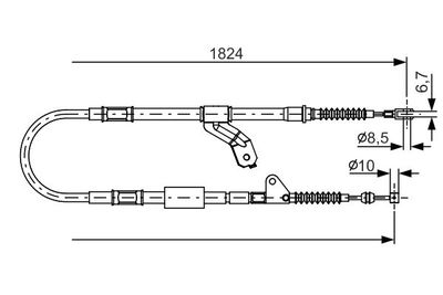 Тросик, cтояночный тормоз BOSCH 1 987 482 159 для TOYOTA AVENSIS