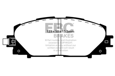 Комплект тормозных колодок, дисковый тормоз EBC Brakes DP21817/2 для LEXUS CT