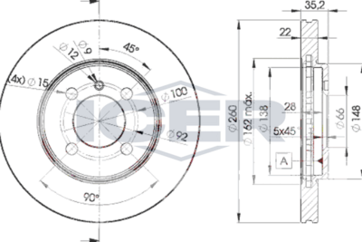 спирачен диск ICER 78BD4749-2