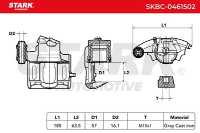 спирачен апарат STARK SKBC-0461502
