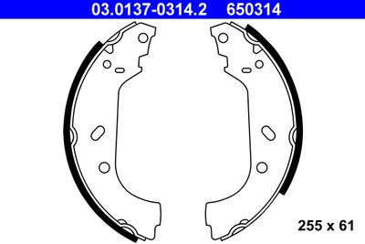 Комплект тормозных колодок ATE 03.0137-0314.2 для FIAT SCUDO