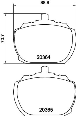 Комплект тормозных колодок, дисковый тормоз MINTEX MLB40 для TRIUMPH STAG