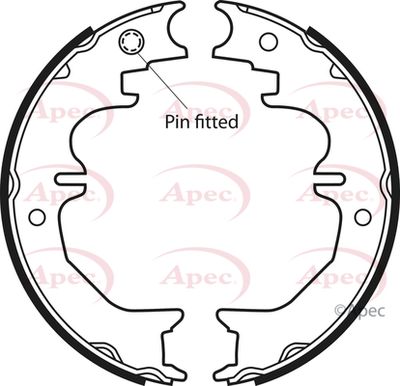 Brake Shoe Set, parking brake APEC SHU710