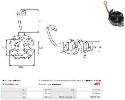 Vorschau Halter, Kohlebürsten Ansicht 2
