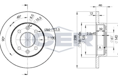 ICER 78BD4286-2 Тормозные диски для RENAULT 18 Variable (135_)