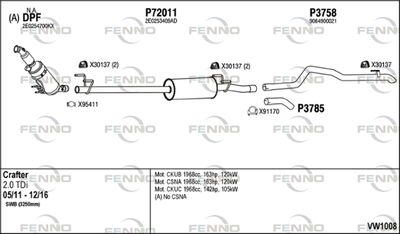Układ wydechowy FENNO VW1008