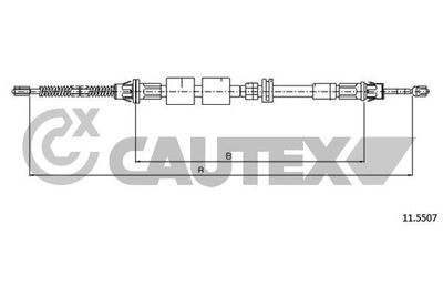 Тросик, cтояночный тормоз CAUTEX 761401 для JAGUAR XJ