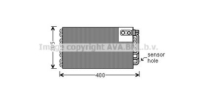 AVA QUALITY COOLING PEV346 Испаритель  для PEUGEOT 607 (Пежо 607)