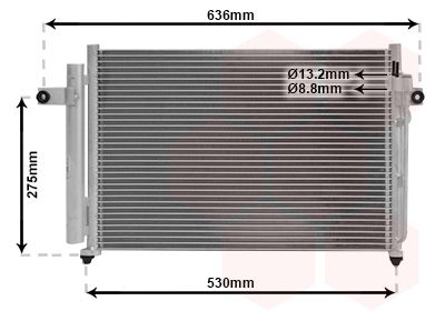 VAN WEZEL 82005090 Радиатор кондиционера  для HYUNDAI GETZ (Хендай Гетз)