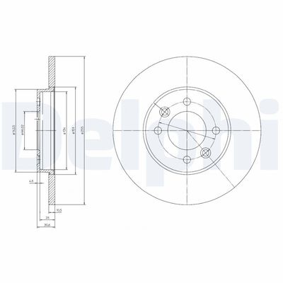Tarcza hamulcowa DELPHI BG3147