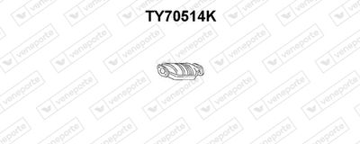 Катализатор VENEPORTE TY70514K для TOYOTA CELICA