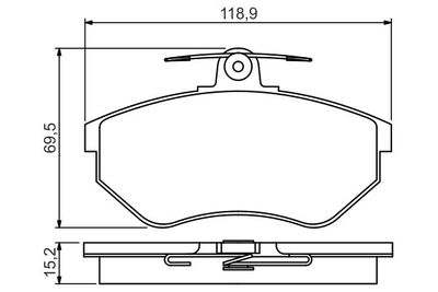 Комплект тормозных колодок, дисковый тормоз BOSCH 0 986 495 246 для SEAT INCA
