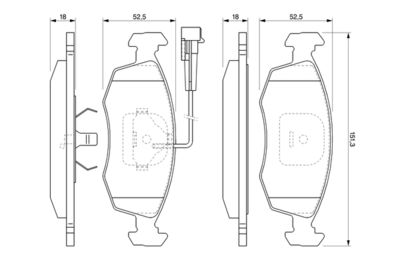 Brake Pad Set, disc brake 0 986 424 515