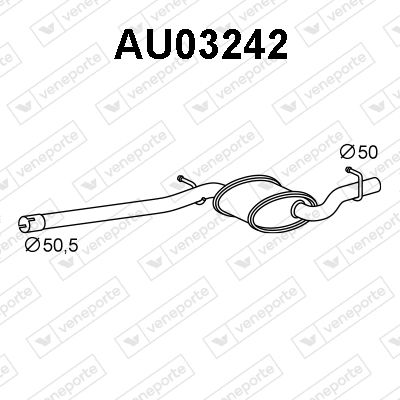 VENEPORTE AU03242 Глушитель выхлопных газов  для AUDI A4 (Ауди А4)