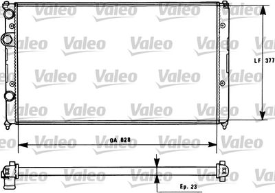 VALEO 731268 Радиатор охлаждения двигателя  для SEAT CORDOBA (Сеат Кордоба)