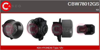 Вентилятор салона CASCO CBW78012GS для KIA RIO