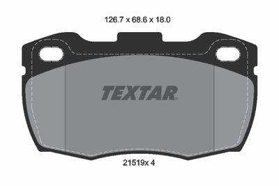 TEXTAR 2151901 Тормозные колодки и сигнализаторы  для LAND ROVER (Ленд ровер)