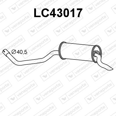 Глушитель выхлопных газов конечный VENEPORTE LC43017 для LANCIA Y