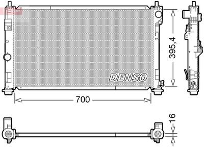 Радиатор, охлаждение двигателя DENSO DRM06039 для DODGE CALIBER