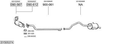 Układ wydechowy BOSAL SYS05374