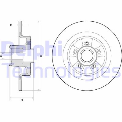 Bromsskiva DELPHI BG9133RS