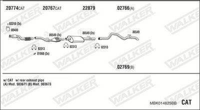 SISTEM DE ESAPAMENT WALKER MBK014825BB