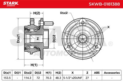 комплект колесен лагер STARK SKWB-0181388