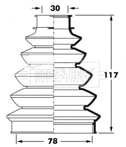 Bellow, drive shaft Borg & Beck BCB6070